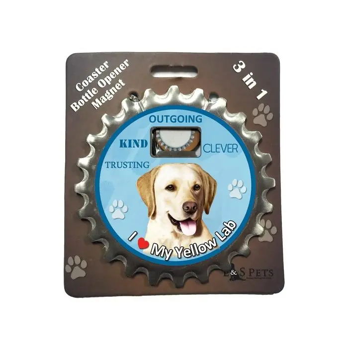 Yellow Lab | 3 in 1 Magnetic Coaster
