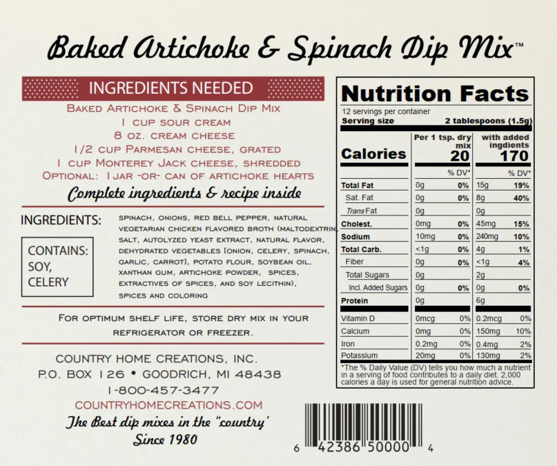 Baked Artichoke & Spinach Dip Mix - Image 3