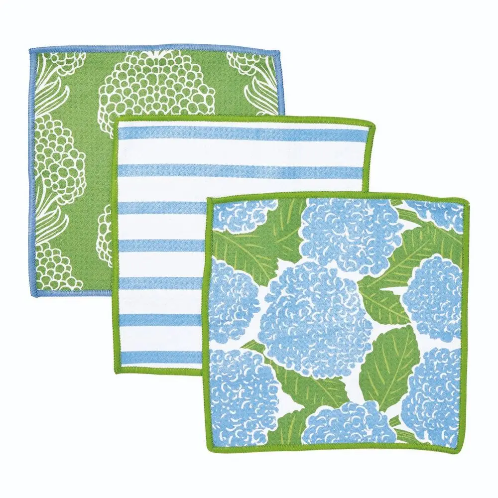 Blue Hydrangea Dish Cloth Set