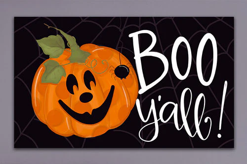 Boo Y'all Door Mat