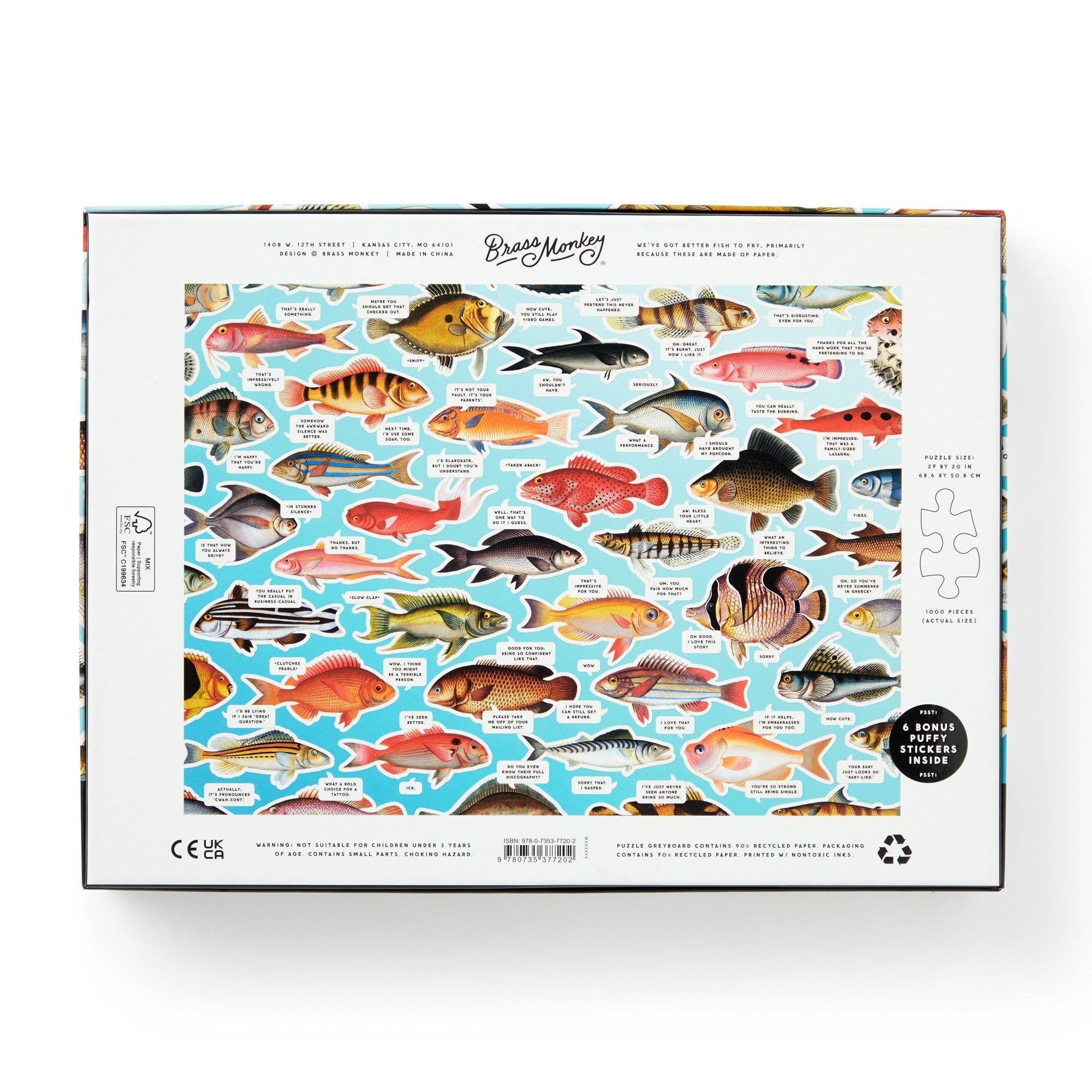 Brass Monkey Judgy Fish 1000 Piece Puzzle - Image 4