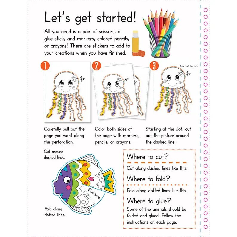 Color, Cut, and Fold: Ocean Animals - Image 2