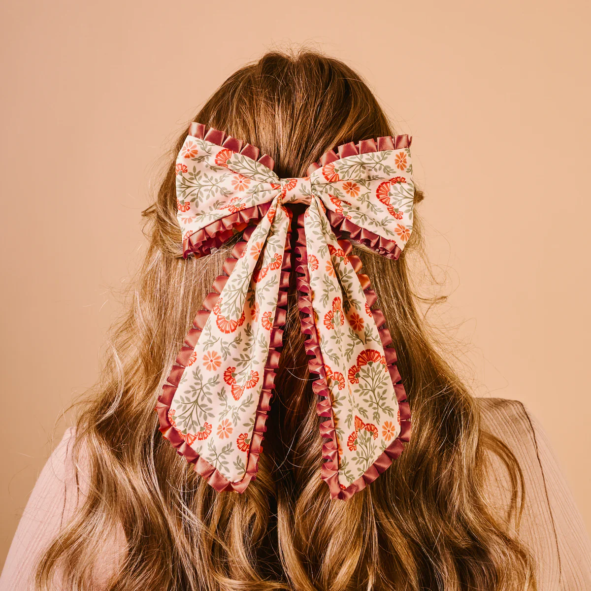 Everbloom Dusty Rose Hair Bow - Image 2