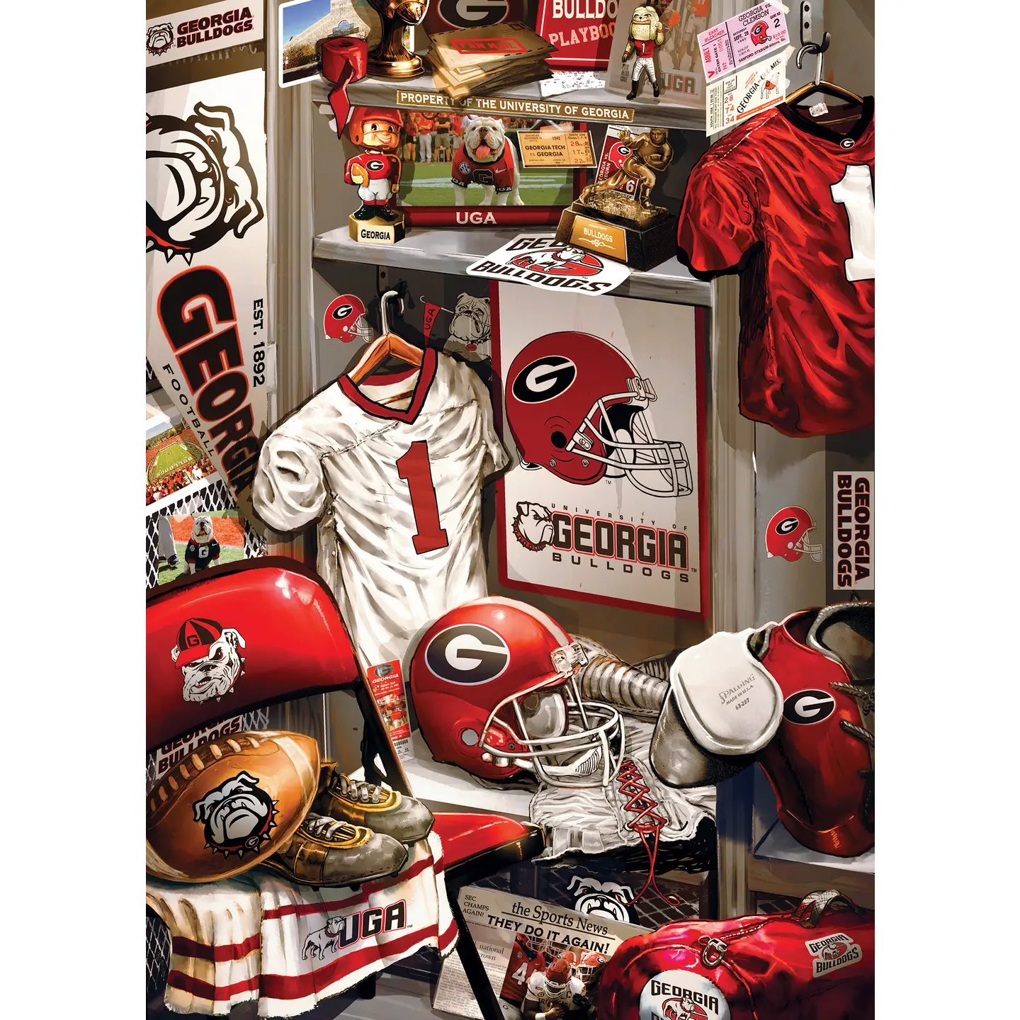 Georgia Bulldogs Locker Room Puzzle - Image 2