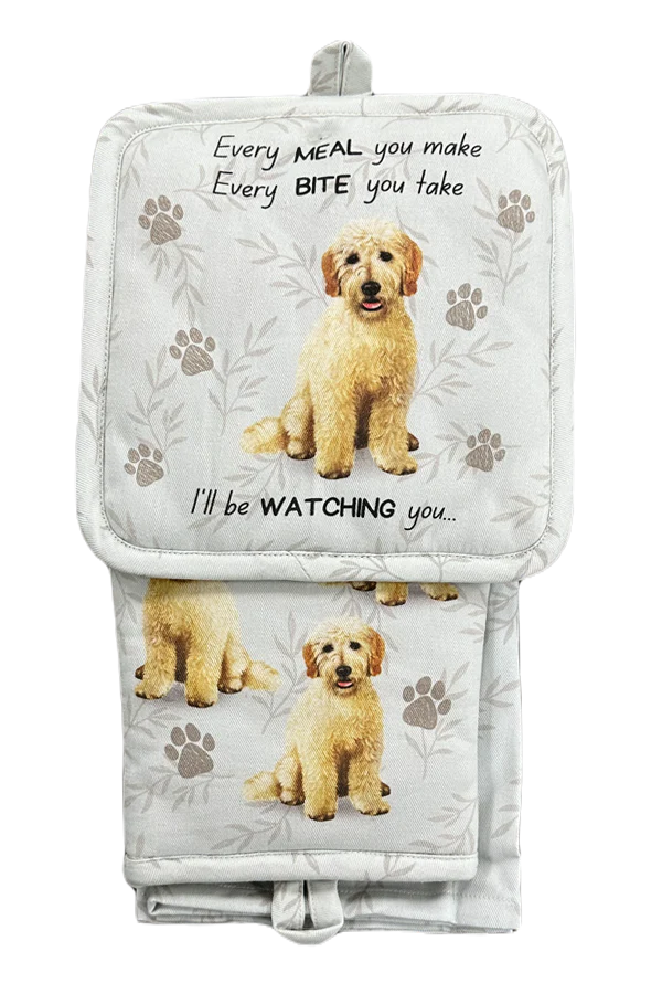 Goldendoodle Oven Mitt Set