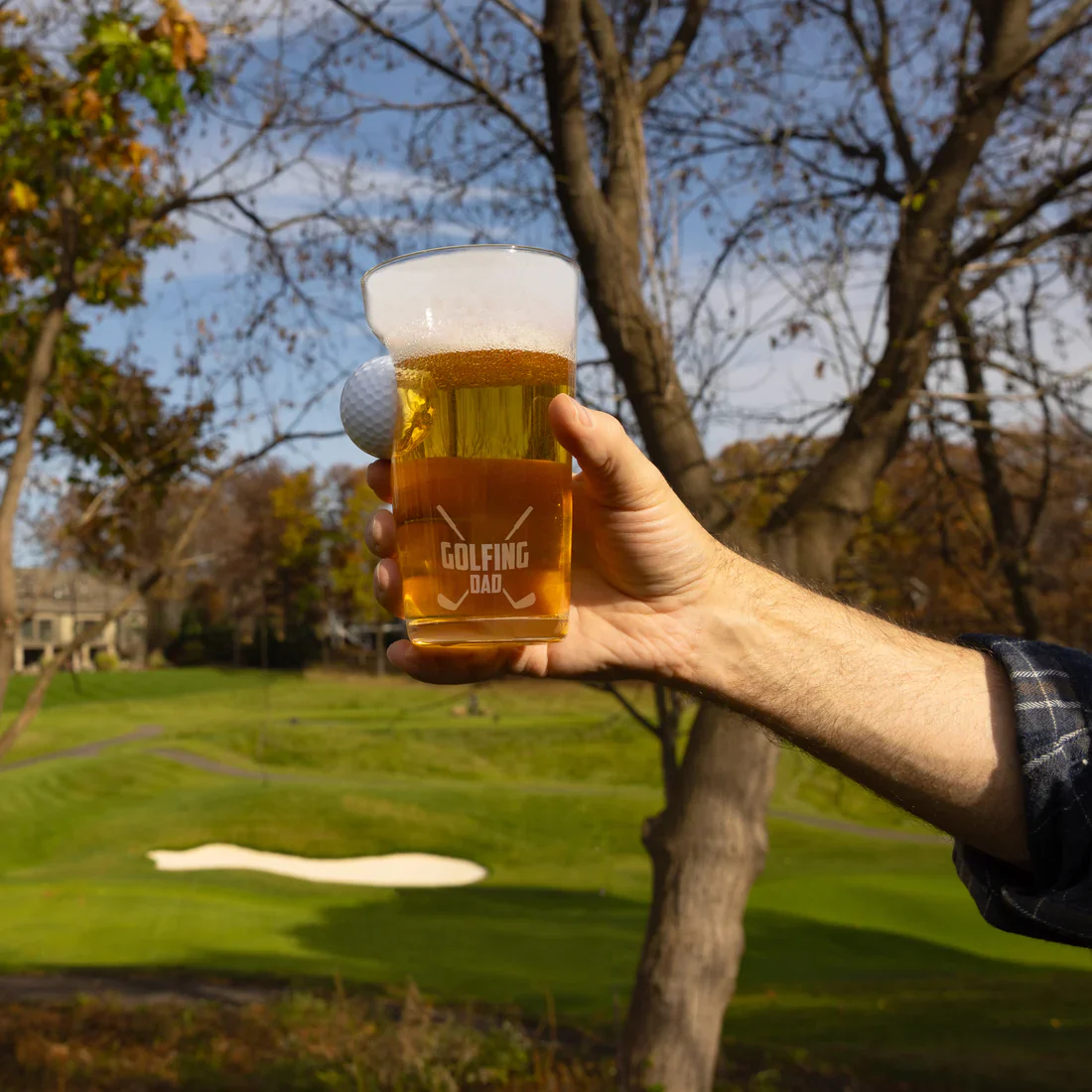 Golfing Dad Golf Ball Glass - Image 2