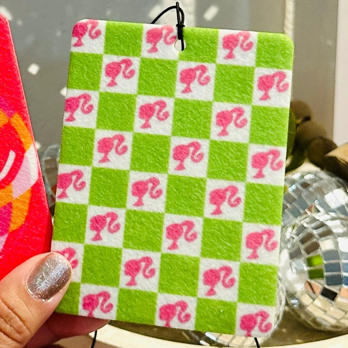 Green Check Barbie Freshie | Leather