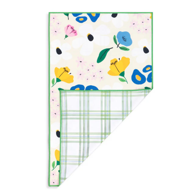 Green Plaid Reversible Towel - Image 3