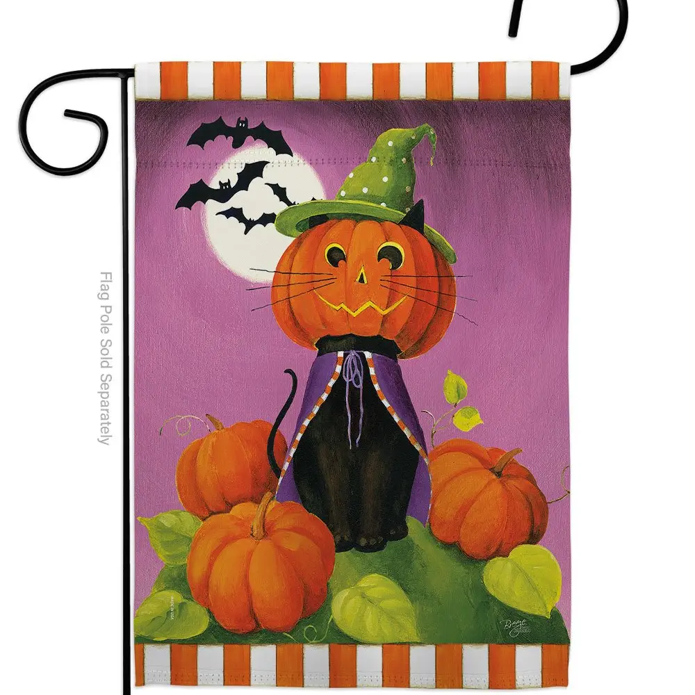 Happy Haunting Cat Garden Flag