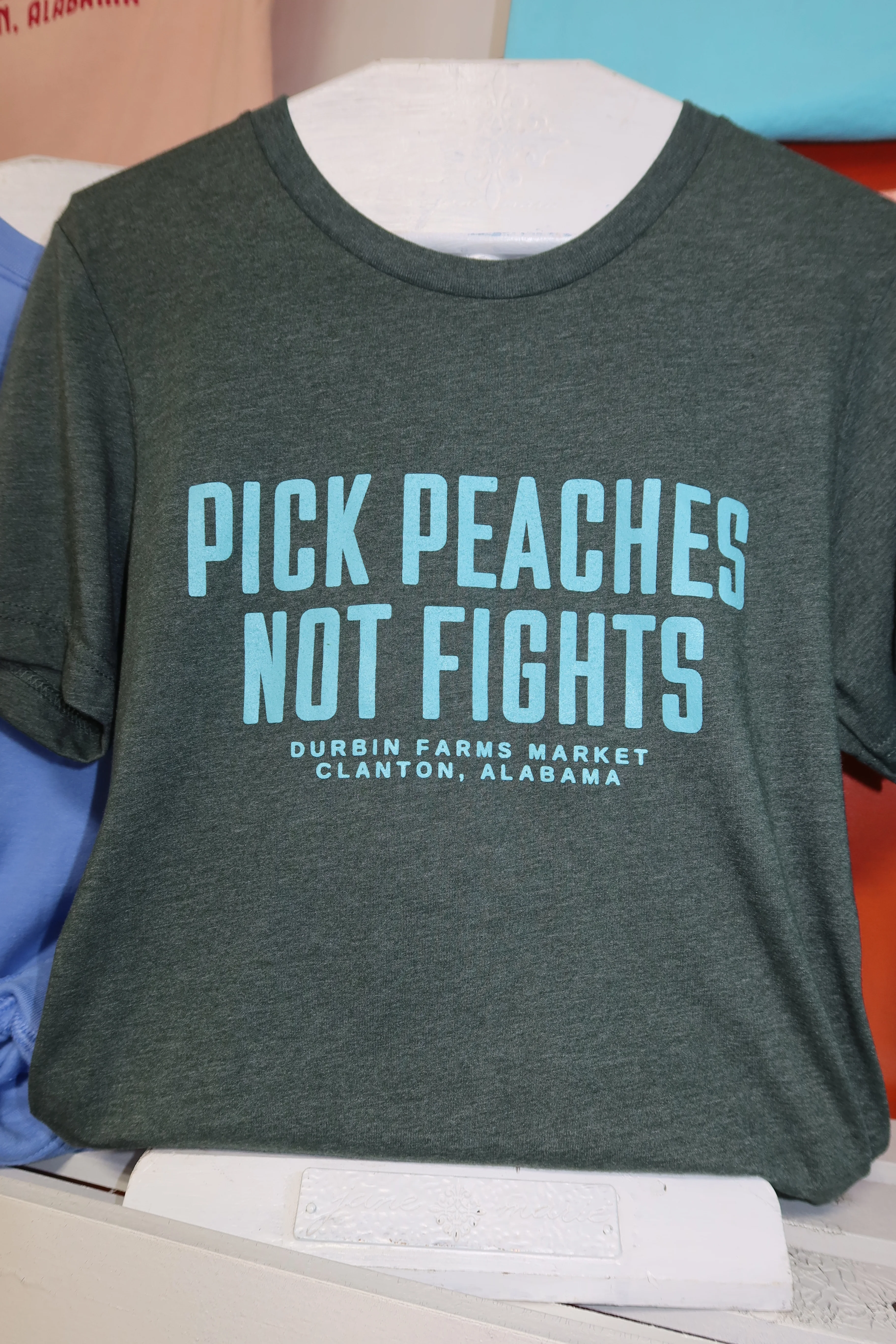 Pick Peaches Tee | Heather Forest Green - Image 2