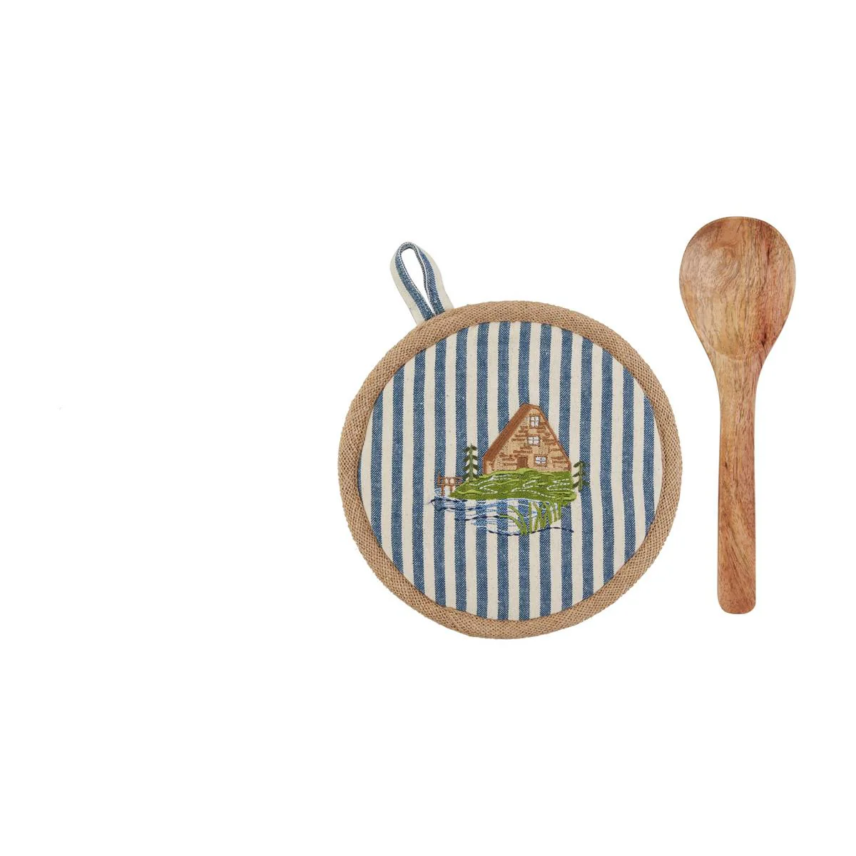 Lake House Pot Holder & Spoon Set