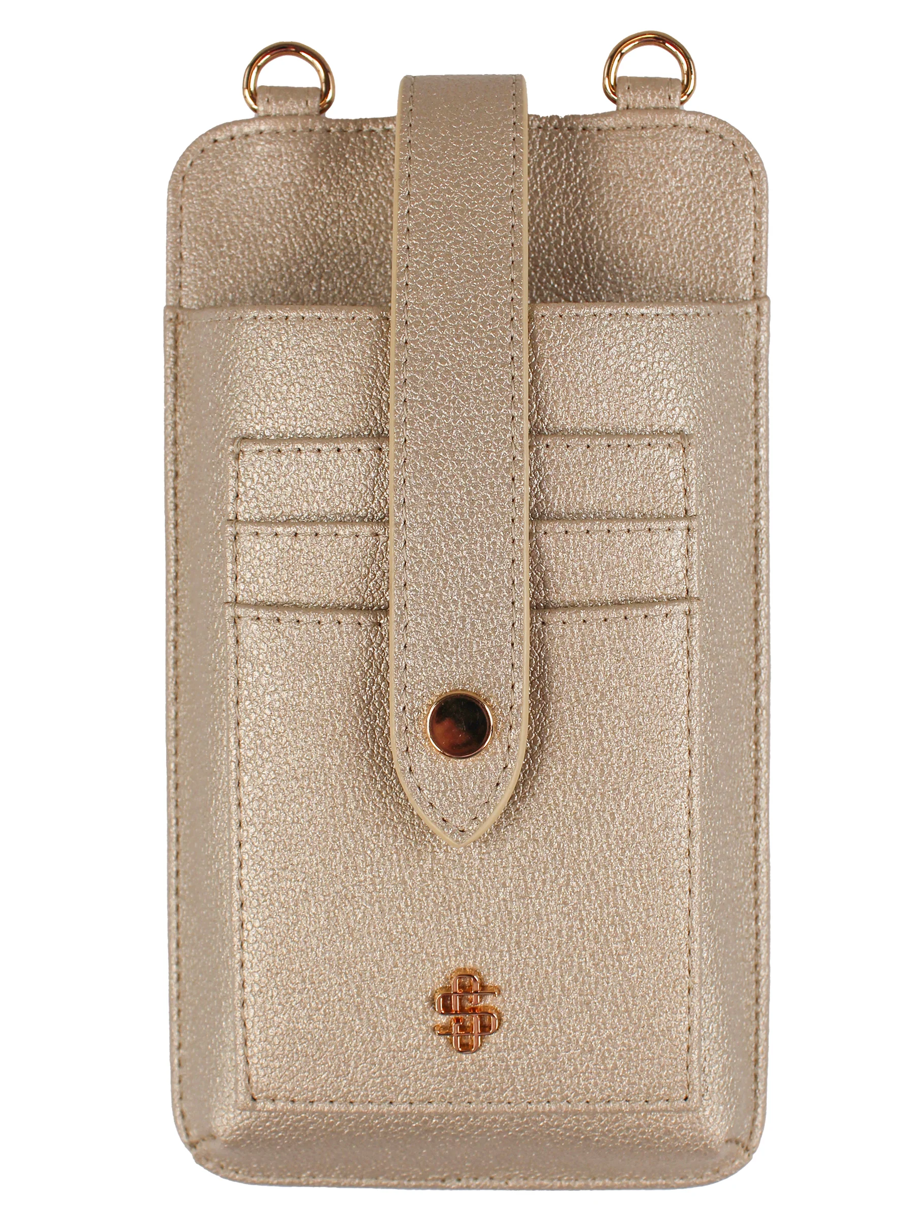 Leather Snap Crossbody | Gold - Image 3