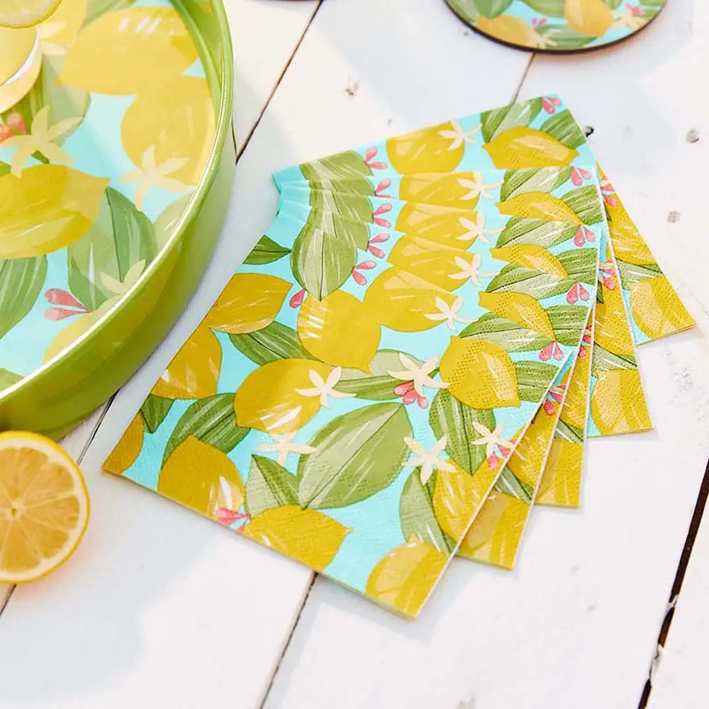 Lemon Blossoms Cocktail Napkins