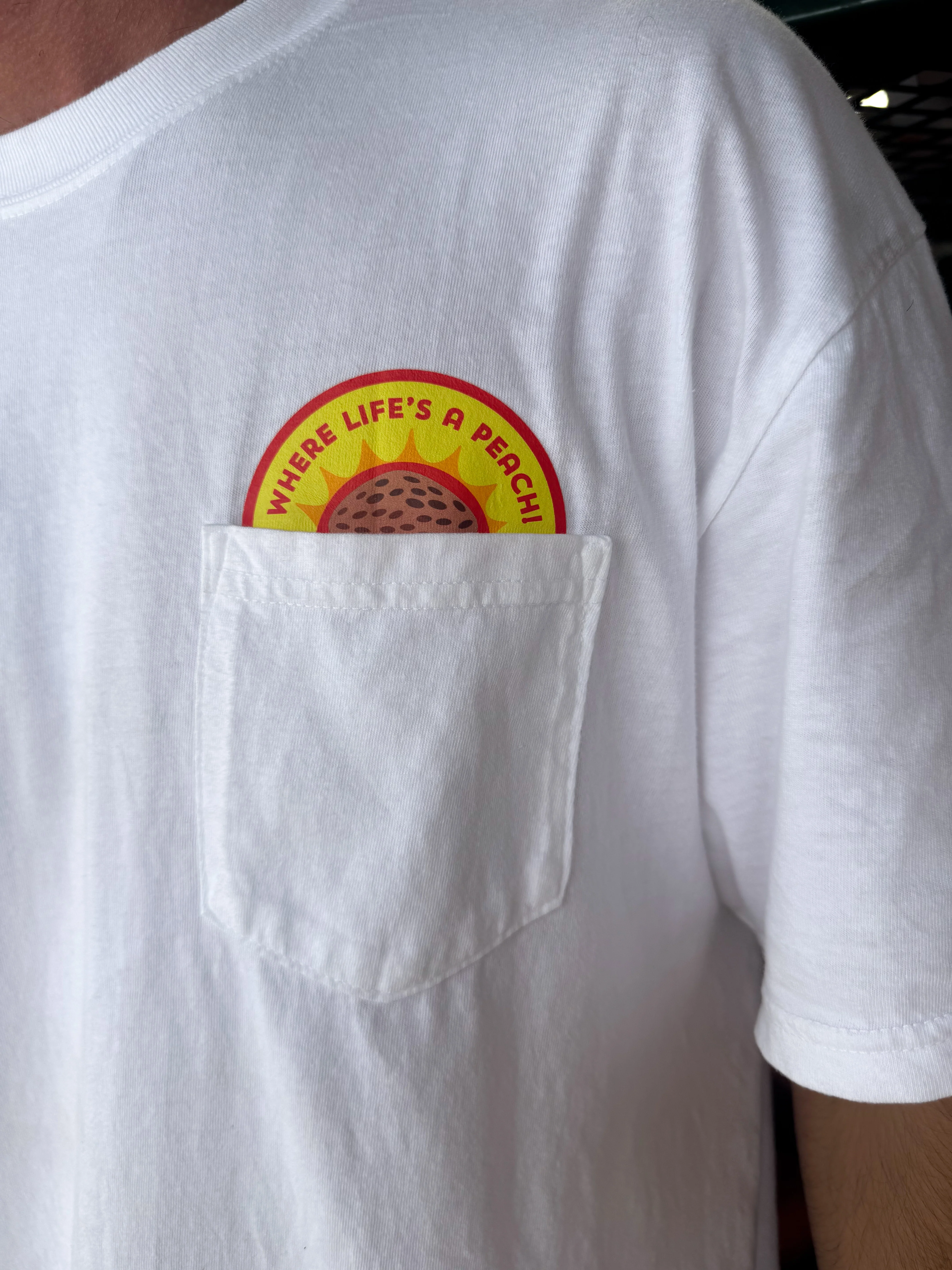 Life's a Peach Pocket Tee - Image 5