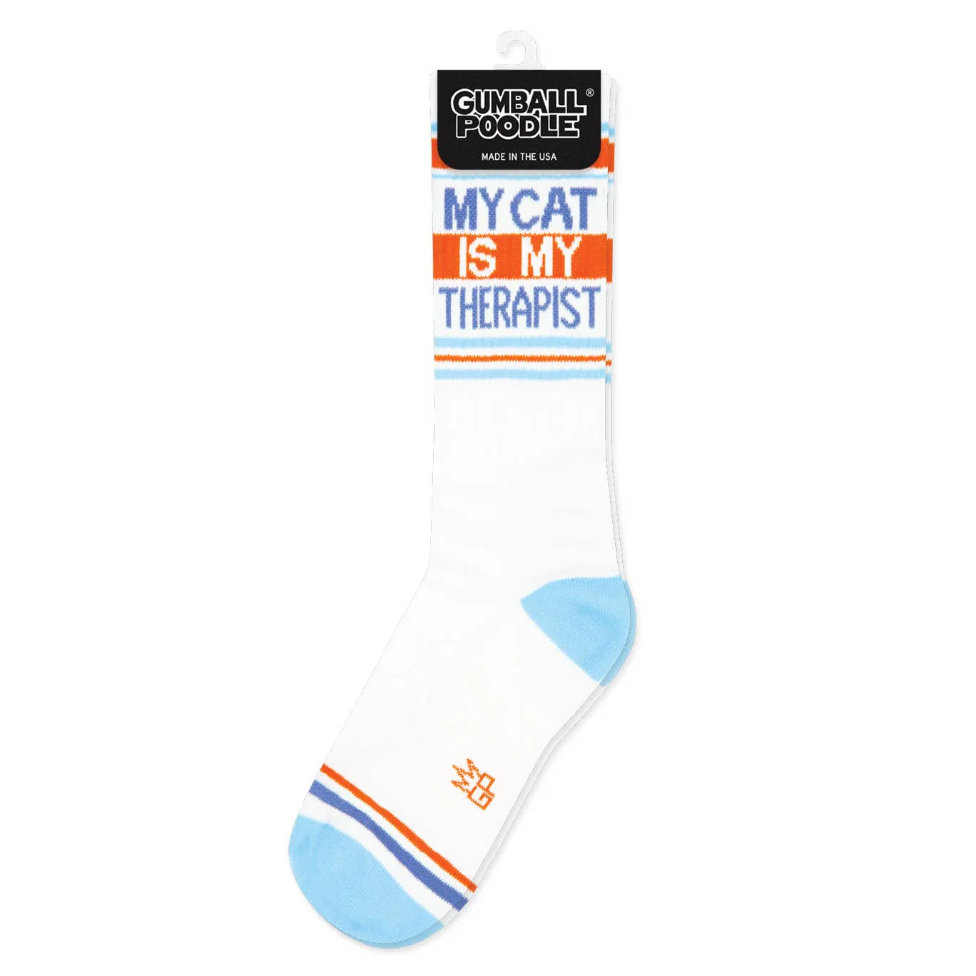 My Cat Is My Therapist Gym Crew Socks - Image 3