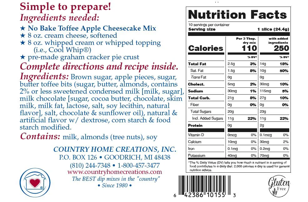 No Bake Toffee Apple Cheesecake Mix - Image 3