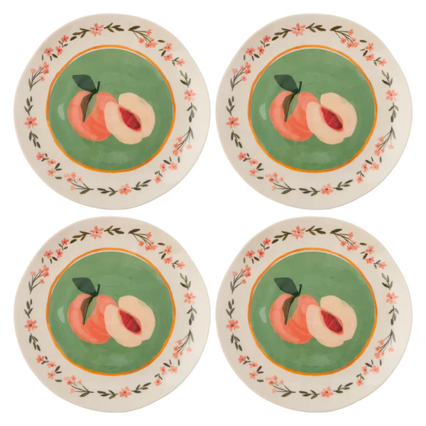 Peaches Salad Plate Set