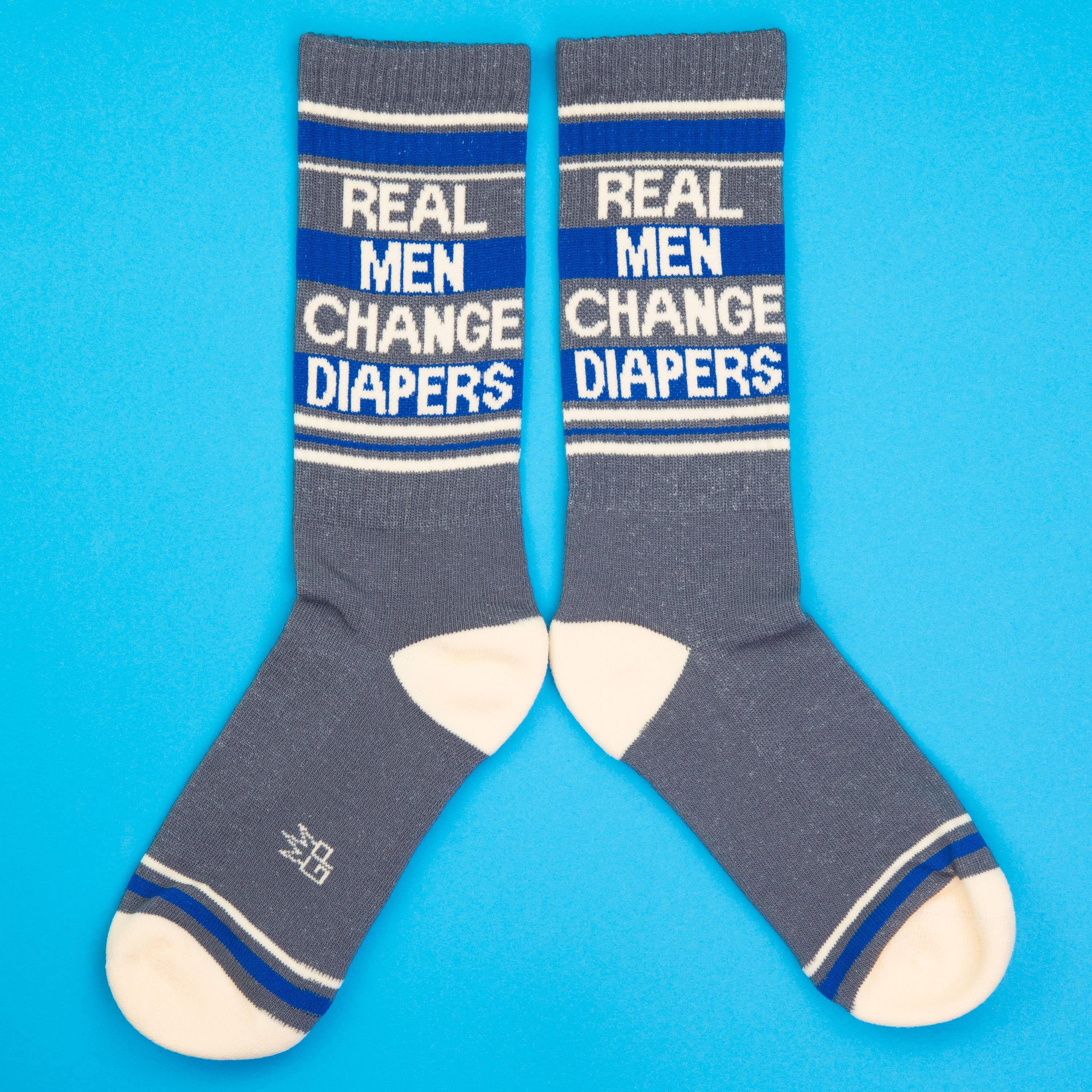 Real Men Change Diapers Gym Crew Socks - Image 5
