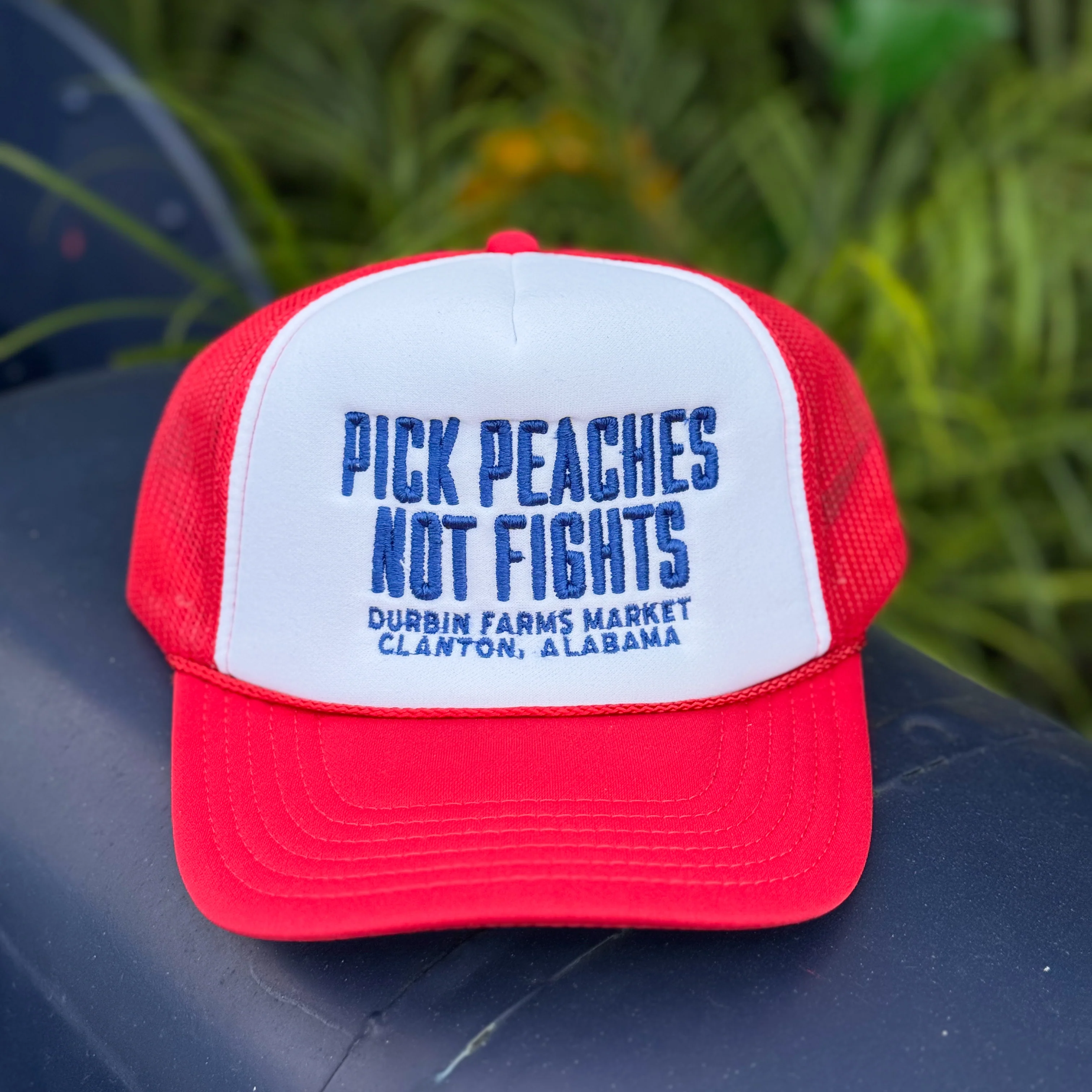 Red, White, & Blue Pick Peaches Not Fights Foam Trucker Hat