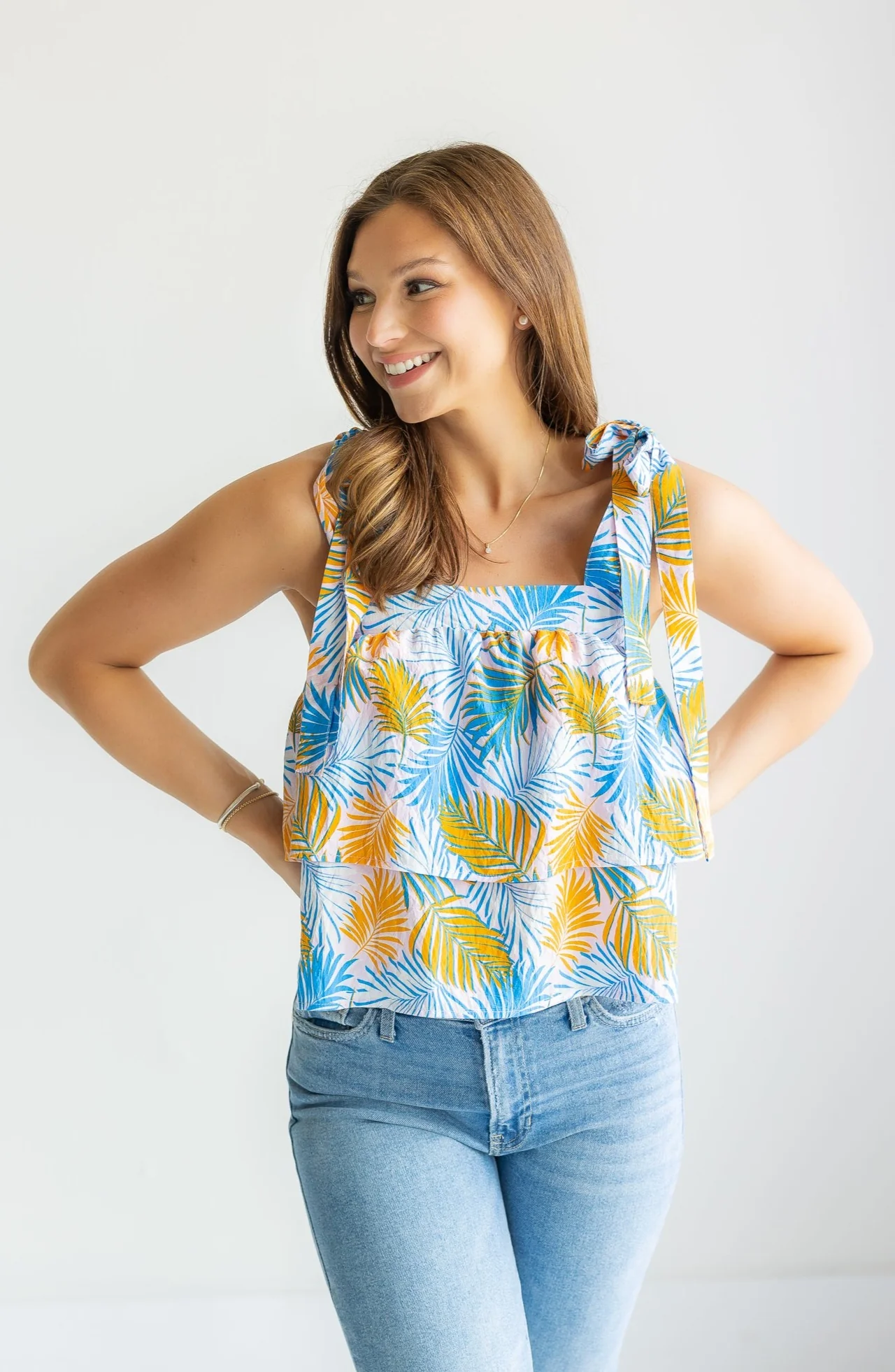 Sadie Top | Tropical Leaves - Image 2