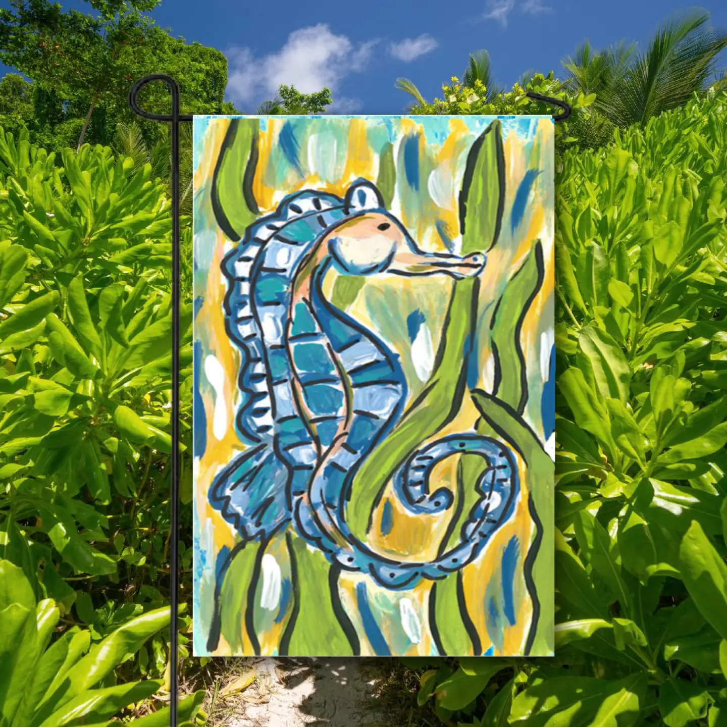 Sea Horse Garden Flag - Image 2