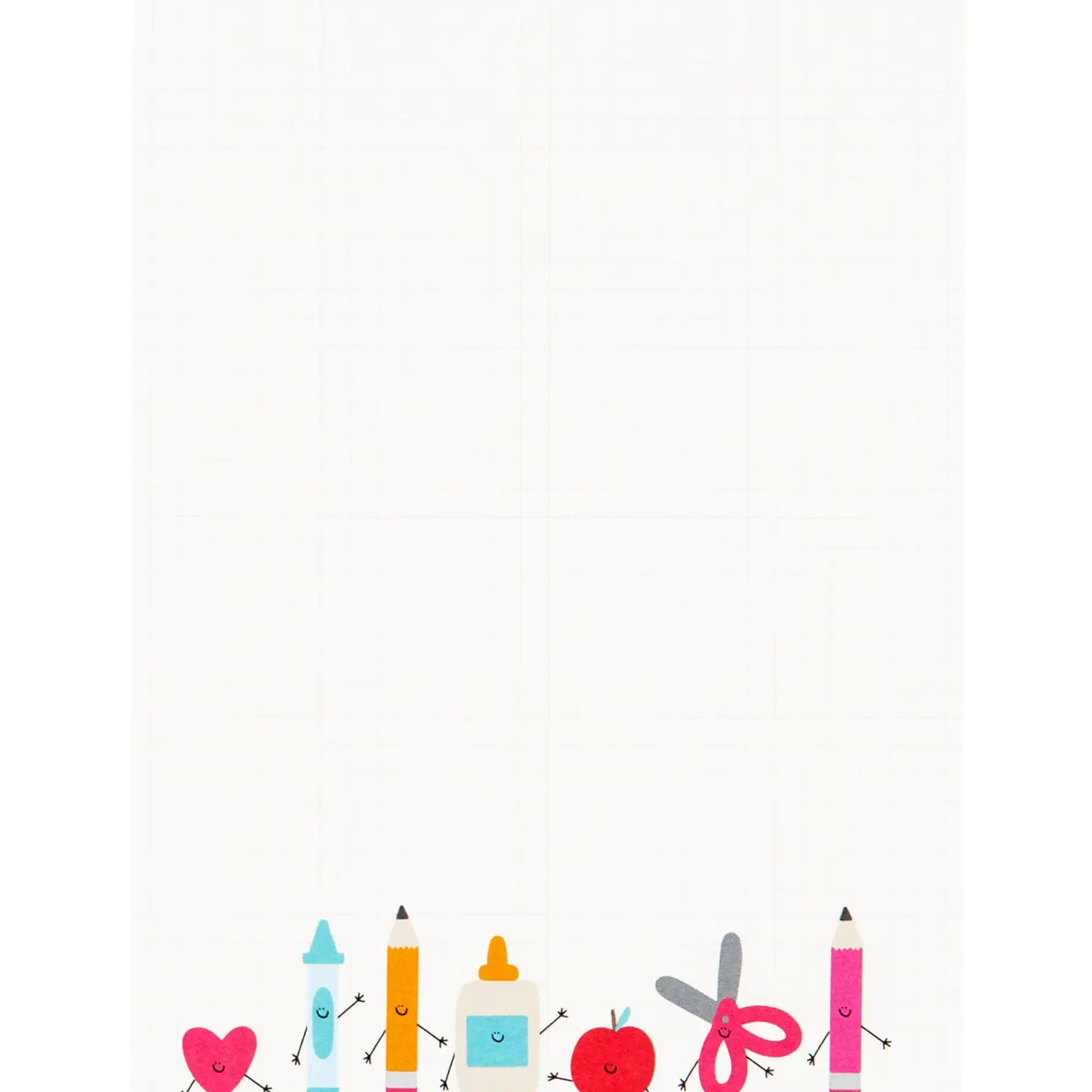 Smiley School Supplies Notepad
