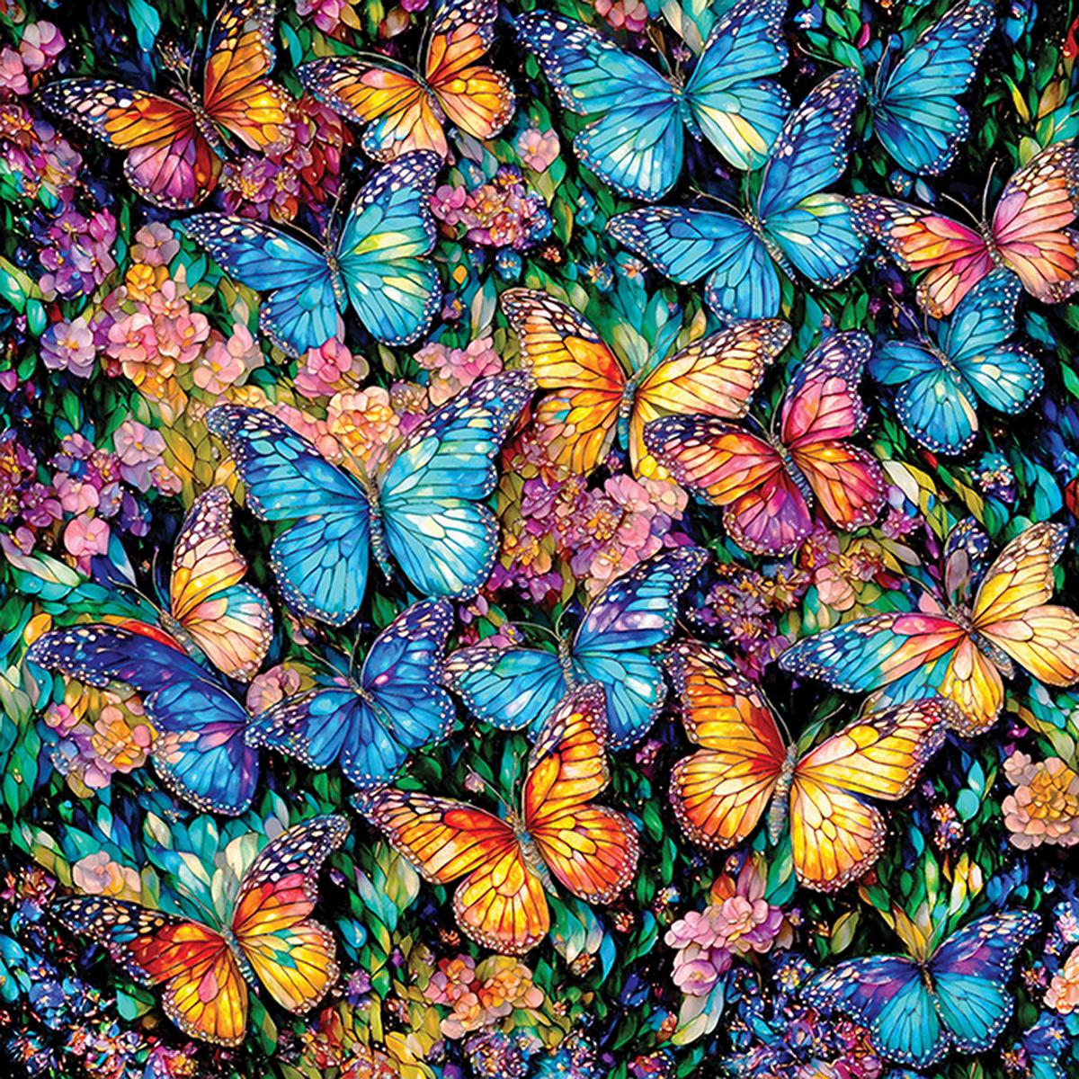 Stained Glass Butterflies Puzzle - Image 2