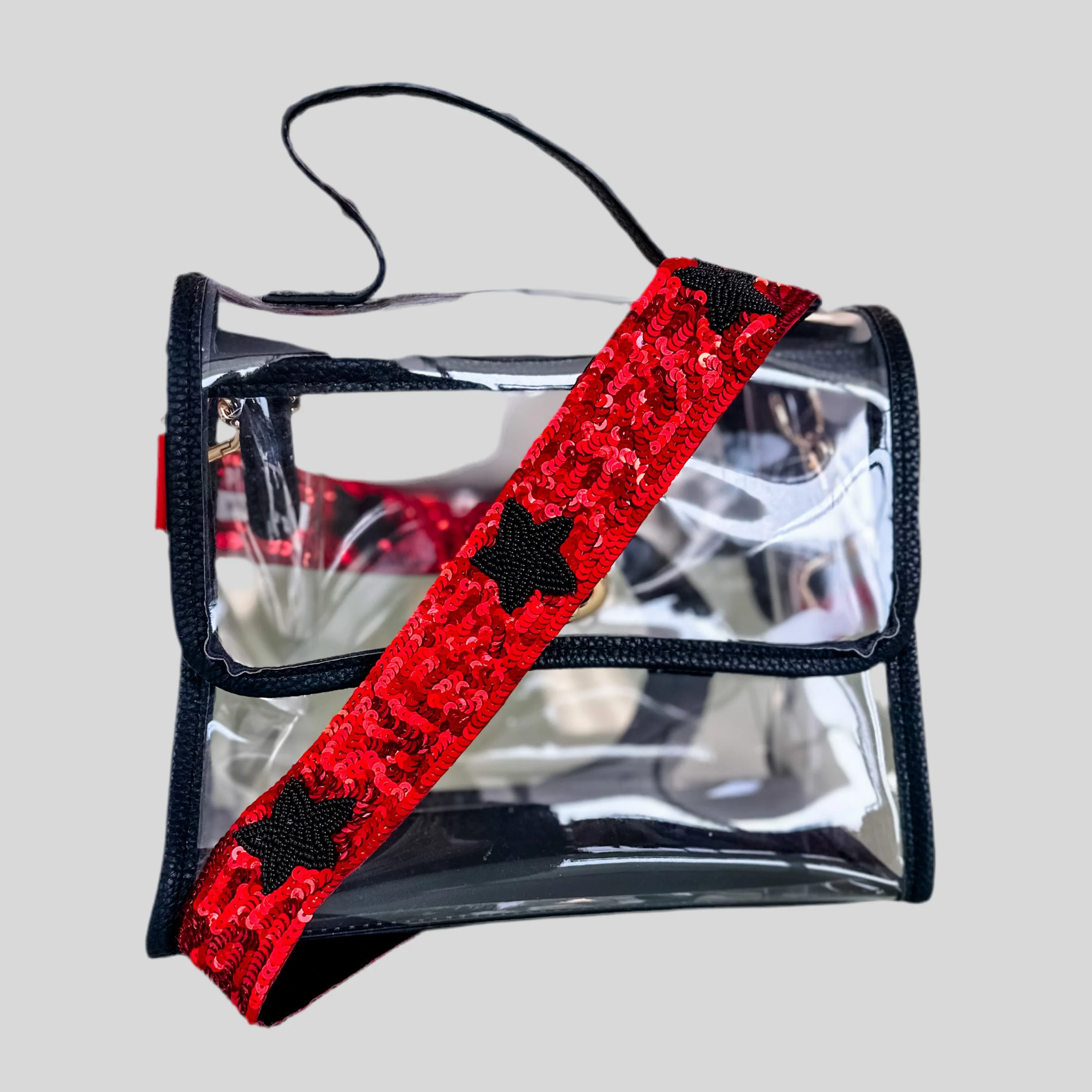 Star Beaded Bag Strap | Alabama Red + Black - Image 2