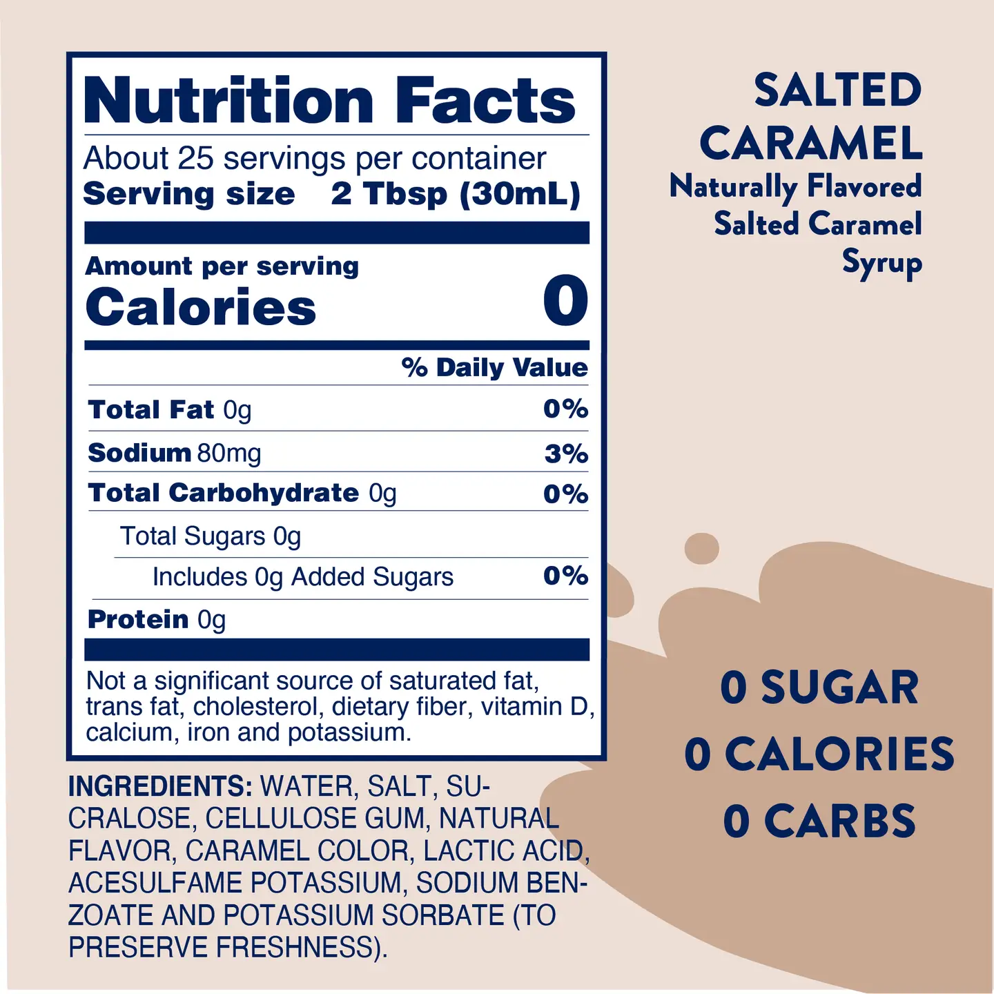 Sugar Free Salted Caramel Syrup - Image 3