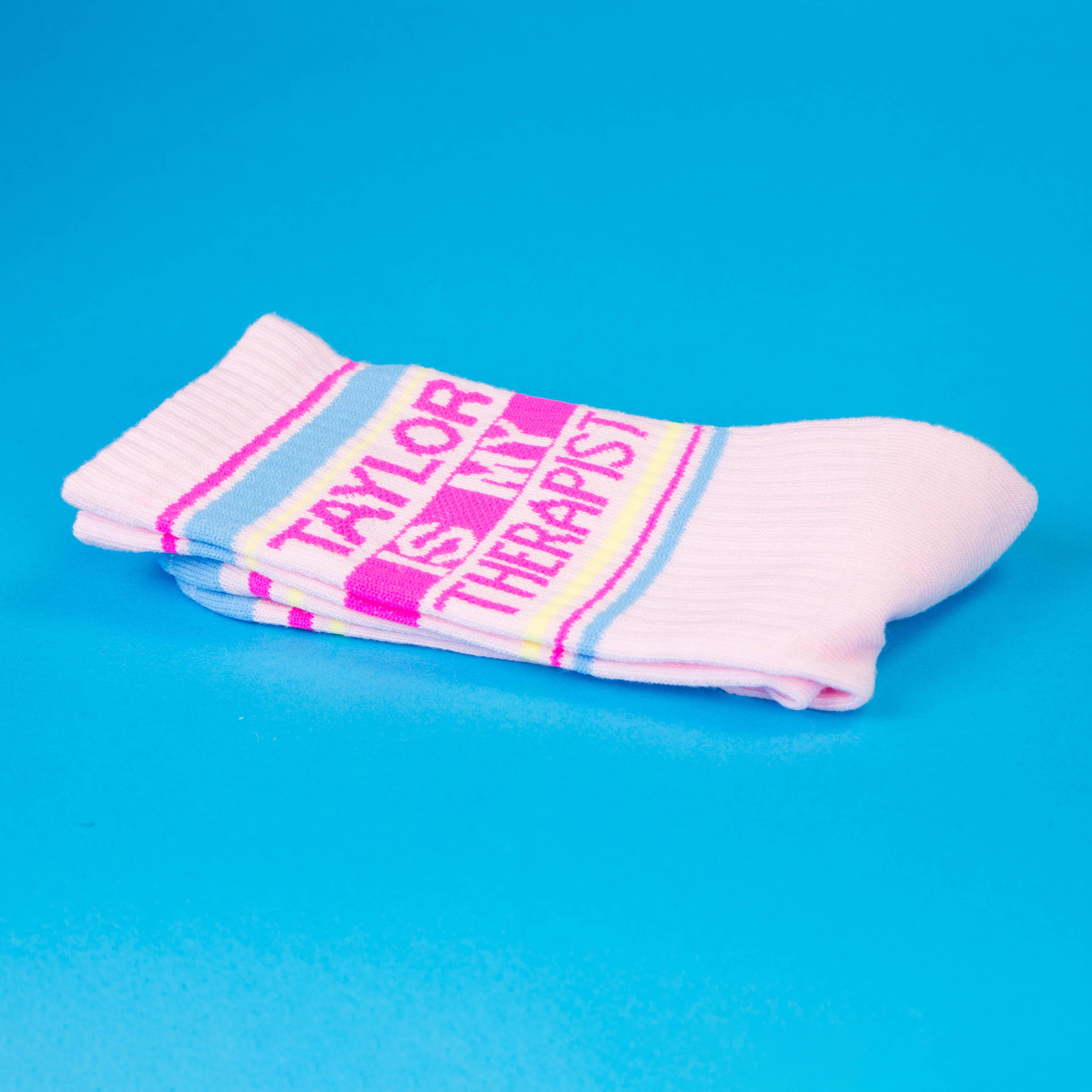 Taylor Is My Therapist Gym Crew Socks - Image 4