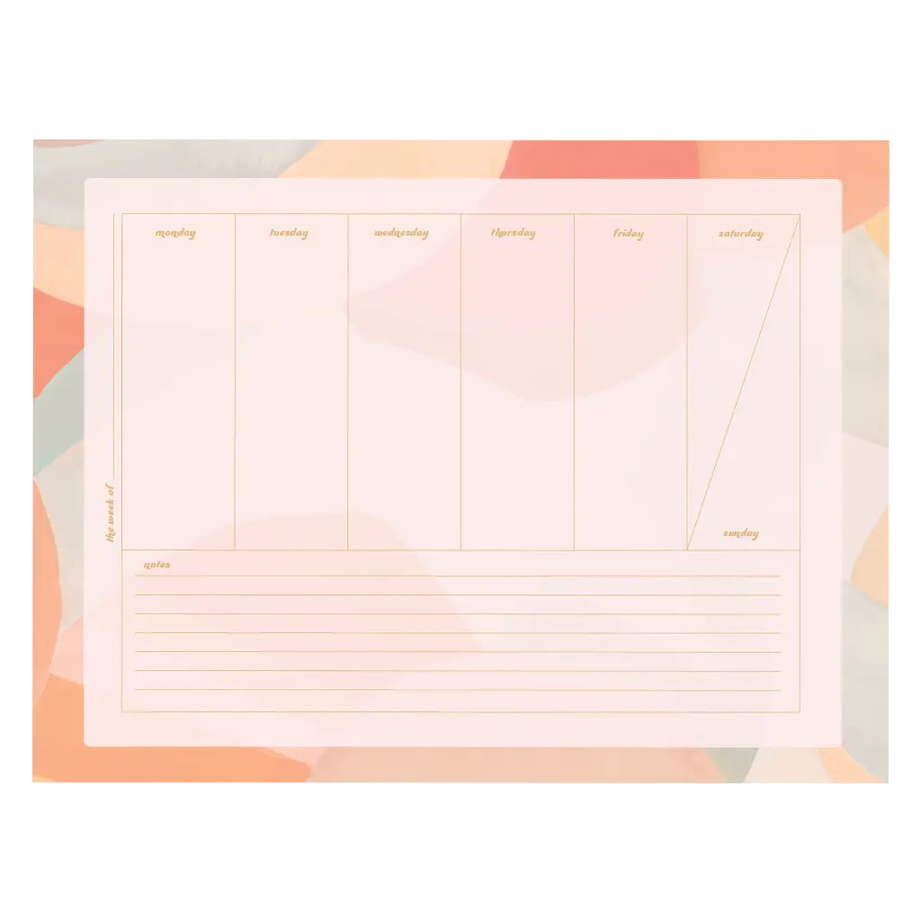 Tearaway Weekly Notepad XL