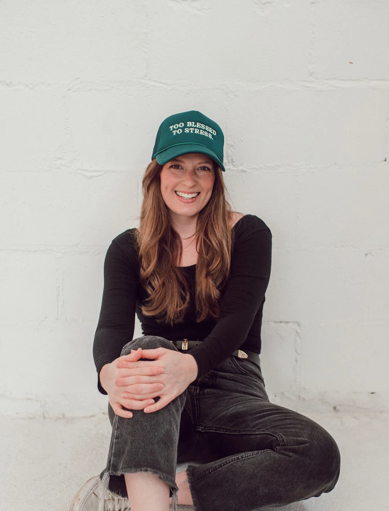 Too Blessed To Stress Trucker Hat - Image 2