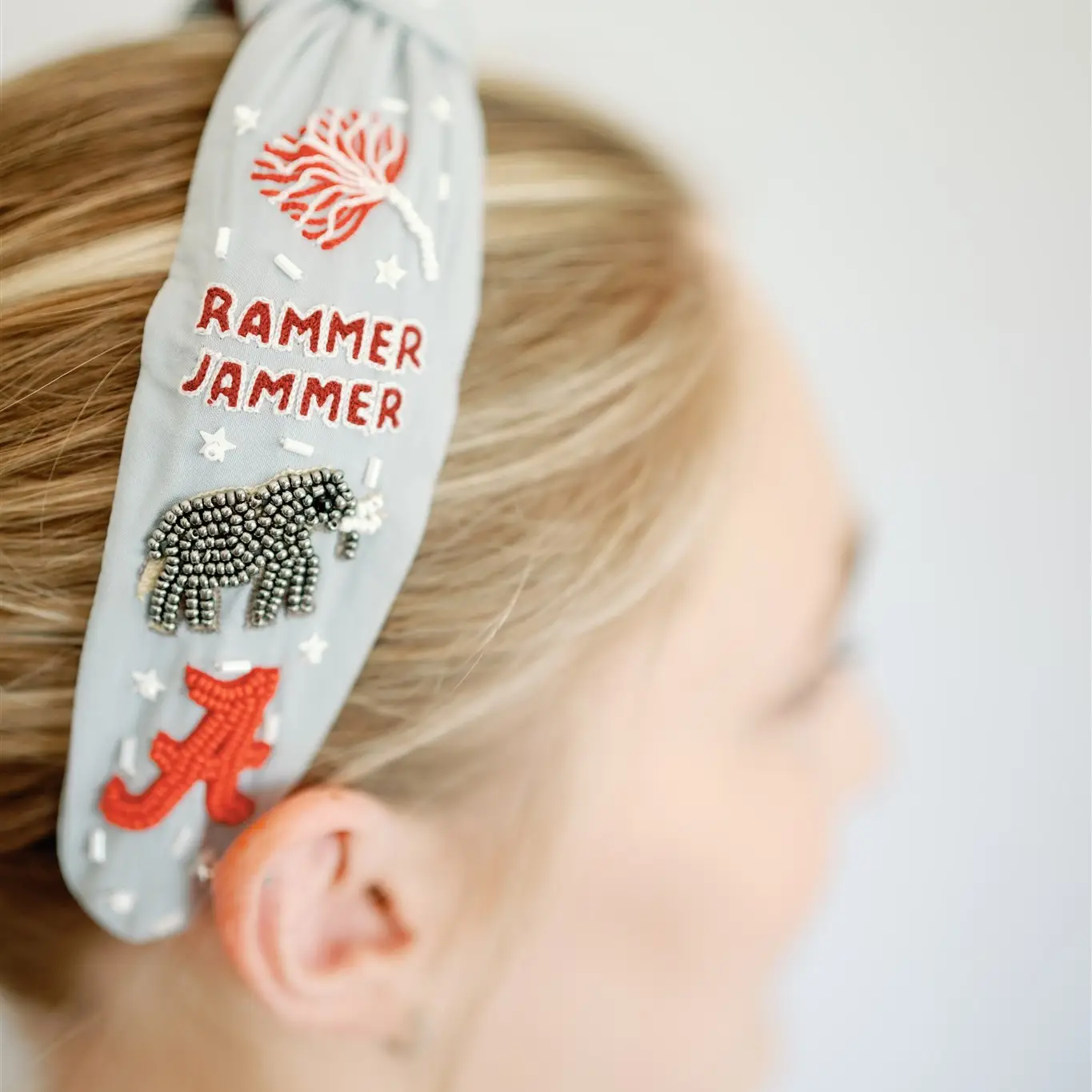 University of Alabama Beaded Headband - Image 2